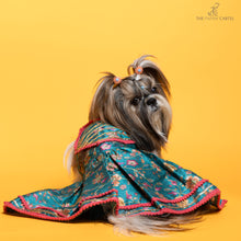 Load image into Gallery viewer, Dil Rooba floral teal ghagra choli Dress For Dogs