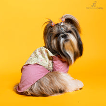 Load image into Gallery viewer, Floral Embroidered Koti And Pink Kurta Set For Dogs