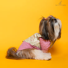 Load image into Gallery viewer, Floral Embroidered Koti And Pink Kurta Set For Dogs