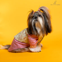 Load image into Gallery viewer, Floral Embroidered Koti And Pink Kurta Set For Dogs
