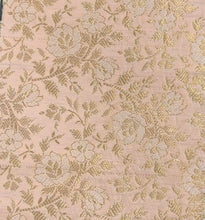 Load image into Gallery viewer, Pink &amp; Golden Brocade Frock With A Bow