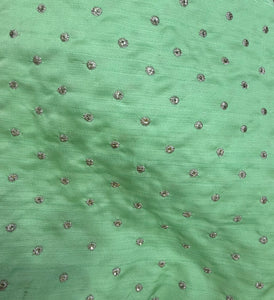 Green Mirror Sherwani With Dupatta For Dogs
