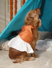 Load image into Gallery viewer, Halter Neck Fish Cut Emroidered Dress