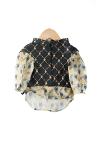 Moroccon Embroidered Koti With A Floral Print kurta
