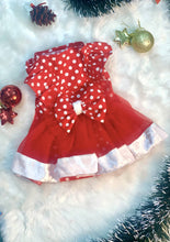 Load image into Gallery viewer, Snowy Angel Polka Dot Ruffled Dress With A Bow